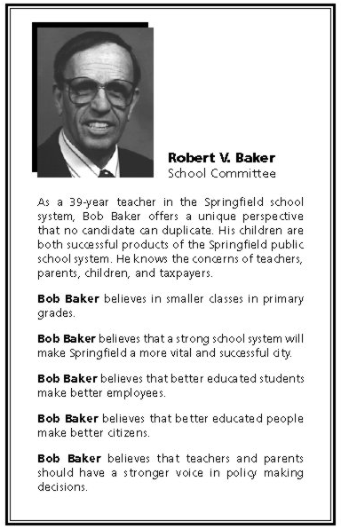 Robert V. Baker for School Committee